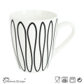 Caneca luxuosa simples 10oz do decalque da geometria